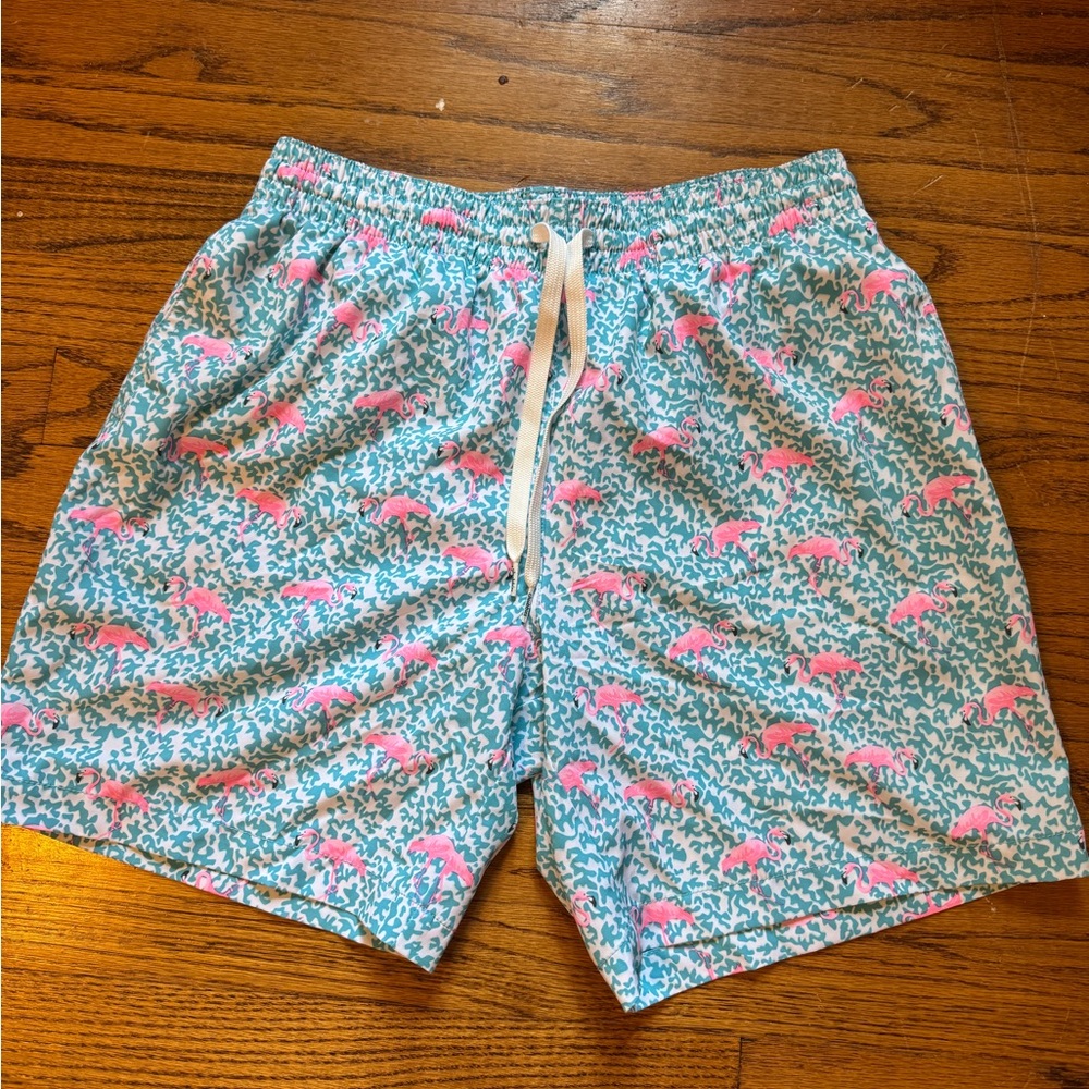 Chubbies Flamingo Print Swim Trunks 7” Inseam